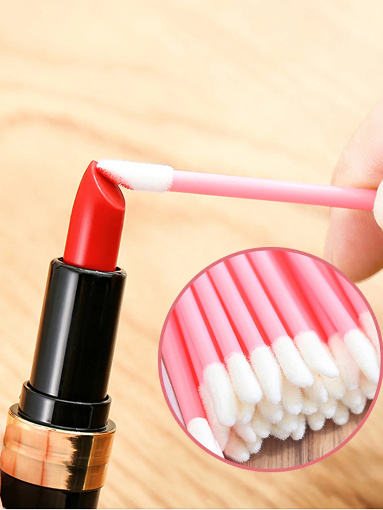 100 disposable lip brushes lip gloss decals for eye black eye shadow lipstick 241008