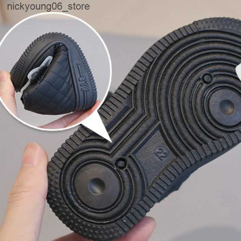Boots Winter Plush Warm Boys Girls Snow Boots Star Solid PU Hook Loop Kids Cotton Shoes Soft Anti Slip Toddler Children Ankle Boots L240910
