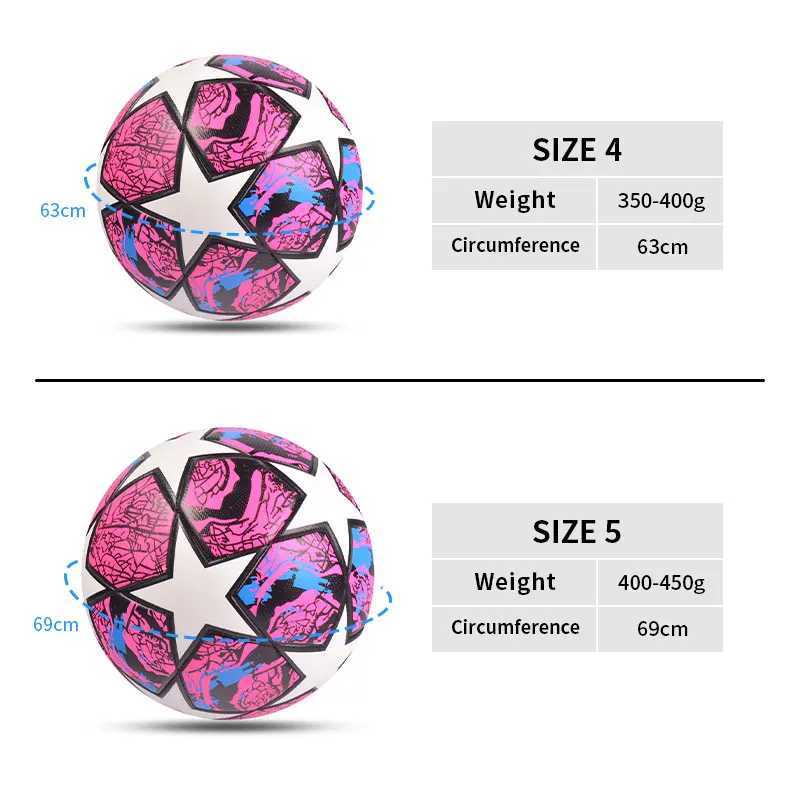 High quality football soft PU material Profinal size 5 size 4 seam team competition group training sports footballW241008