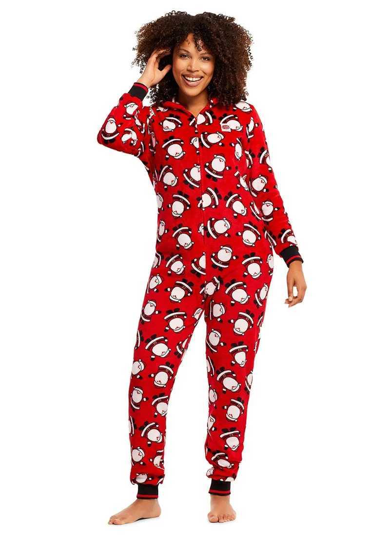 Blotona Christmas Family Matching Clothing Christmas Party Club Pajama Set Womens Childrens Pajama jumpsuit PJ Set W241008
