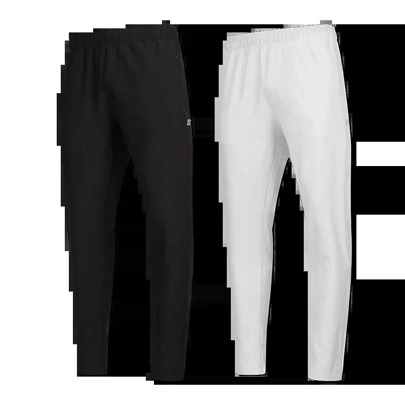 Breathable Loose Running Pants Men Autumn Winter Sport Training Gym Sportswear Elastic Waterproof Outdoor Zip Pocket SweatpantX241008