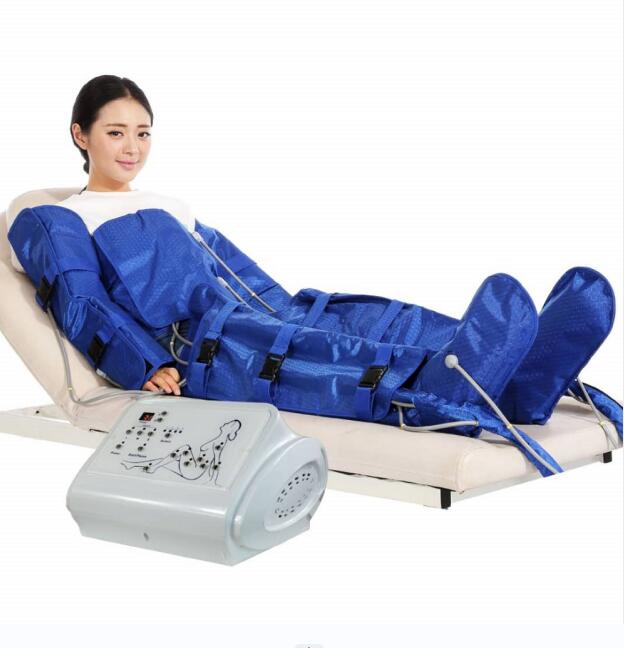 pressotherapy lymphatic drainage slimming machine portable white blue suit air pressure massager pressoterapia pressotherapy machines for sale
