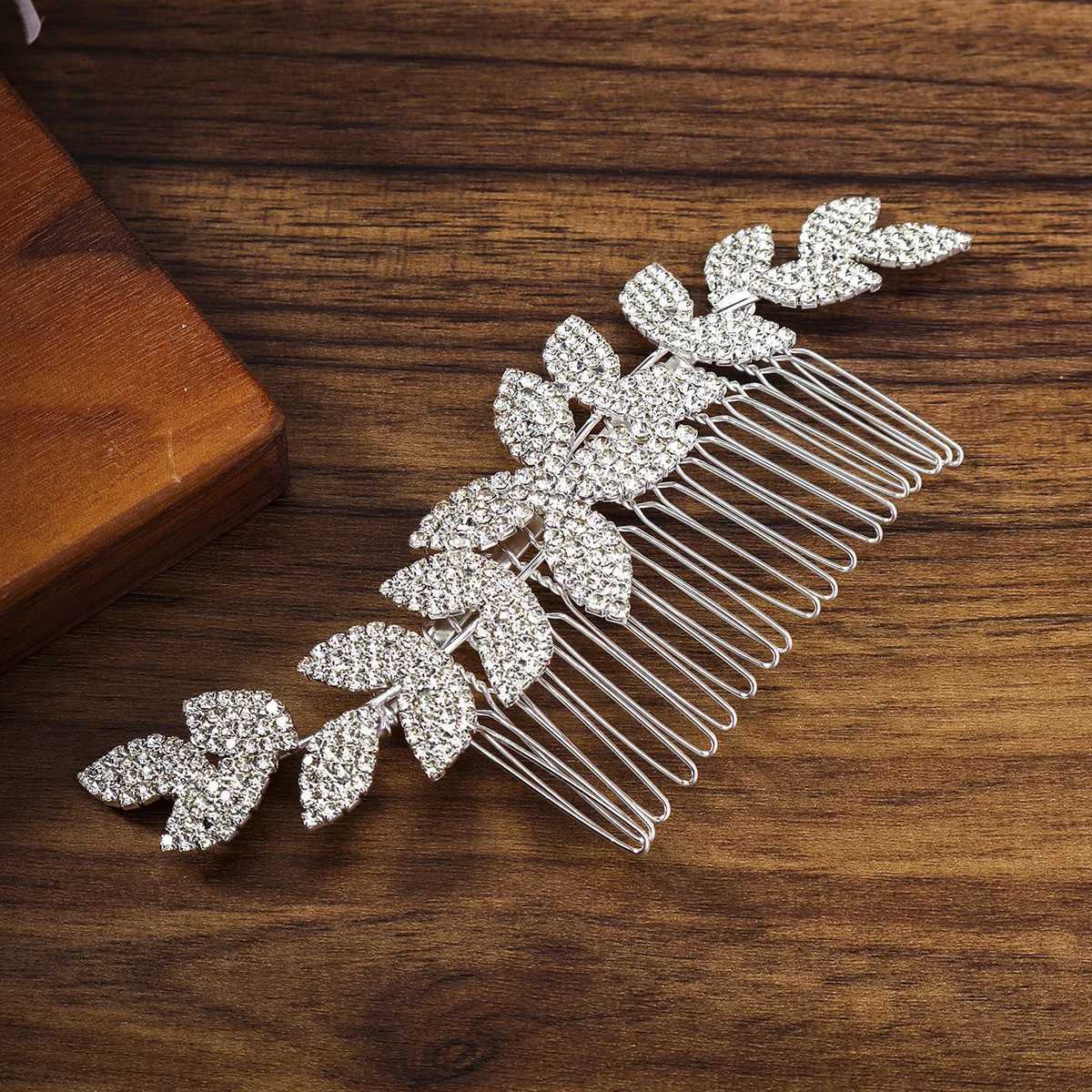 Bridal Wedding Hair Accessories Crystal Silver Hair Comb Suitable for Women Bridal Headwear Party Jewelry Bridal Maid Gift W241007