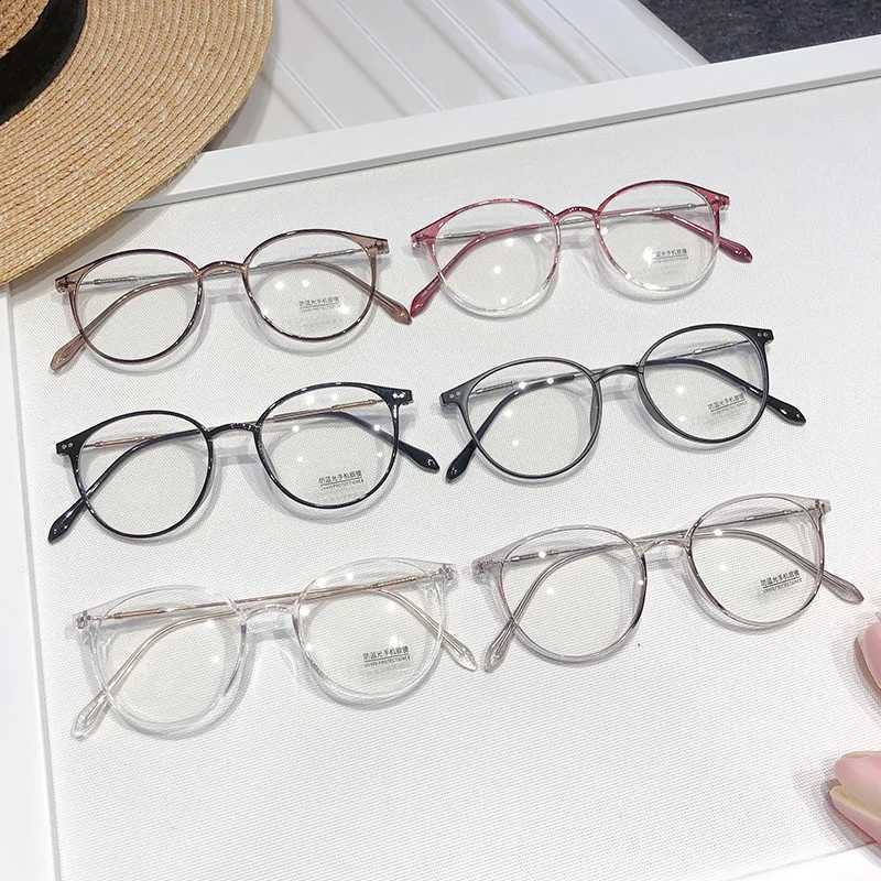 New Vintage Anti-Blue Light Round Glasses Women Men Black Clear Optical Frame Spectacles Computer Goggles Reading EyeglassesX241008