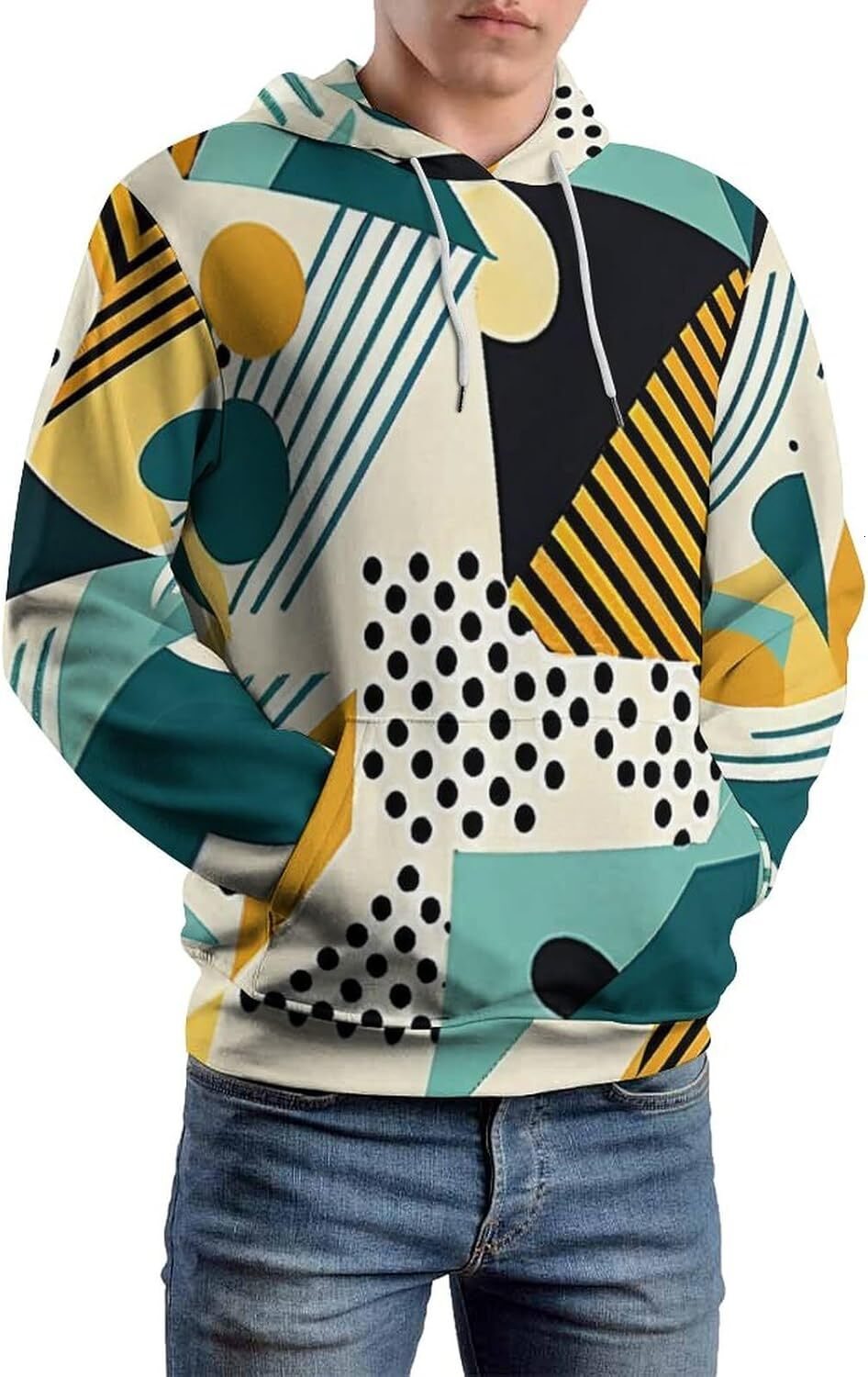 Hoodie for Mens Womens Novelty Tie Dyed Hoodie Vintage Art Sun Abstract Pattern Long Sleeve Sweatshirt Hoodie Graphic Hoodies sweatshirt Pullover Long