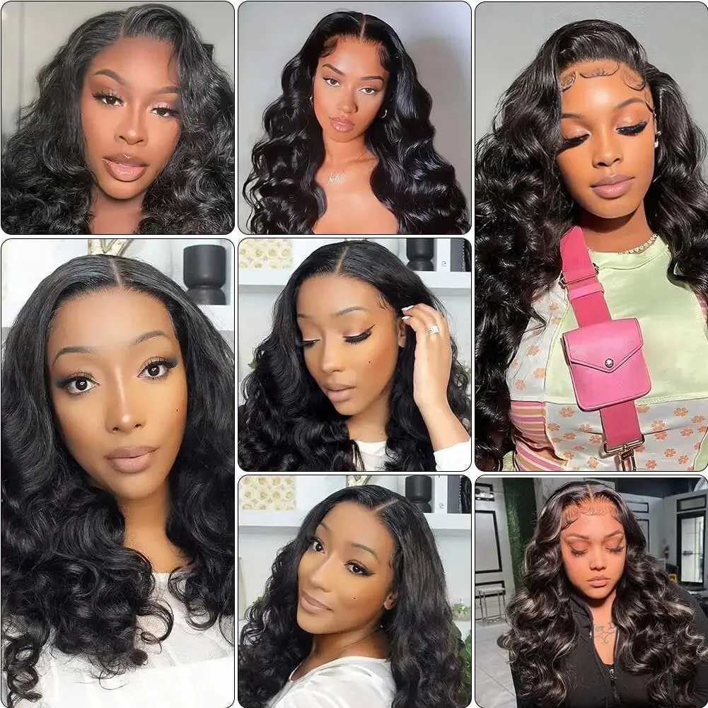 13x6 Hd Lace Frontal Wig Body Wave 200 Density Human Hair Wig 30 38 Inches Loose Wave Lace Front Wig Preplucked For Black WomenXJ241008