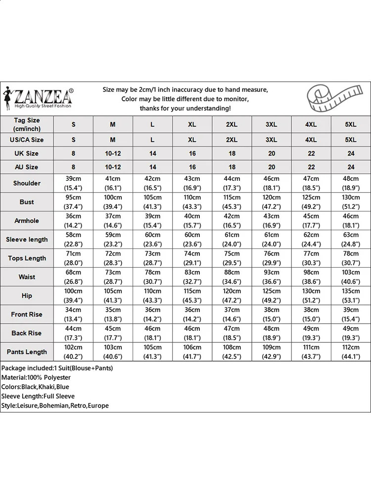 ZANZEA Women Elegant 2Piece Blazer Suits Fashion ed Lapel Sets High Waist Trouser 2pcs Outfits Office Lady Pant 241007