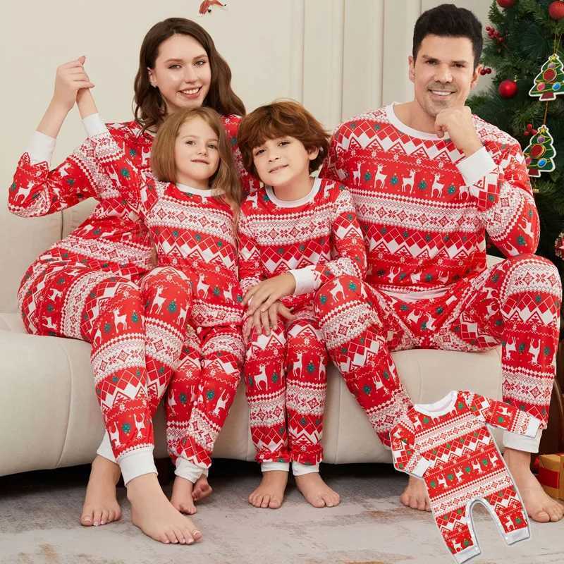 Christmas Family Matching Set Pajama Clothing Set 2024 All Deer Printed Mother Child Baby Christmas Family Appearance Pajama W241008