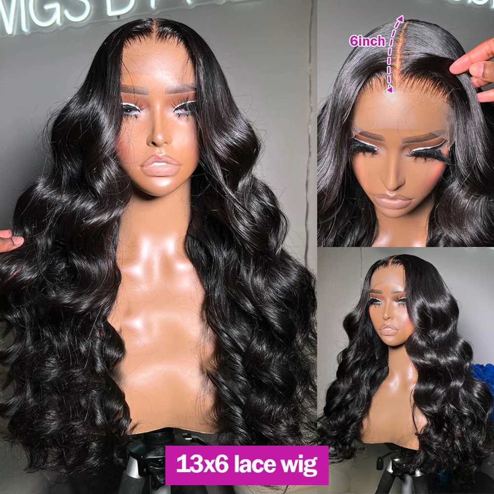 13x4 13X6 Body Wave Transparent Lace Front Wig Bling Hair HD Frontal Wig 180% Density Human Hair 4x4 Lace Closure Wigs For WomenXJ241008