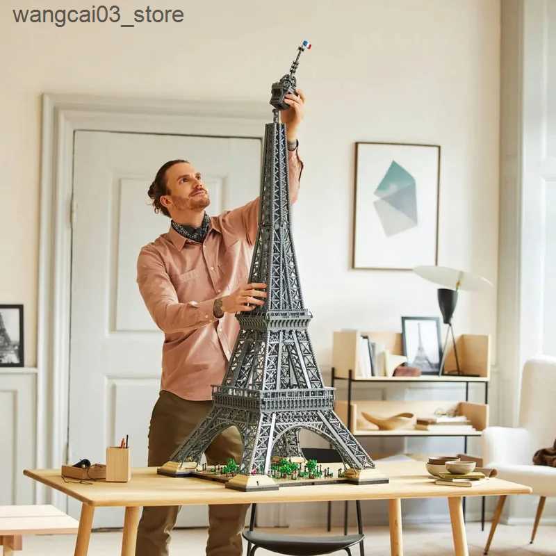 Architecture/DIY House 10001 Pcs Large Eiffel Tower Building Blocks Bricks Kids Birthday Christmas Gifts Toy Compatible 10307 10181 17002 In Stock L24