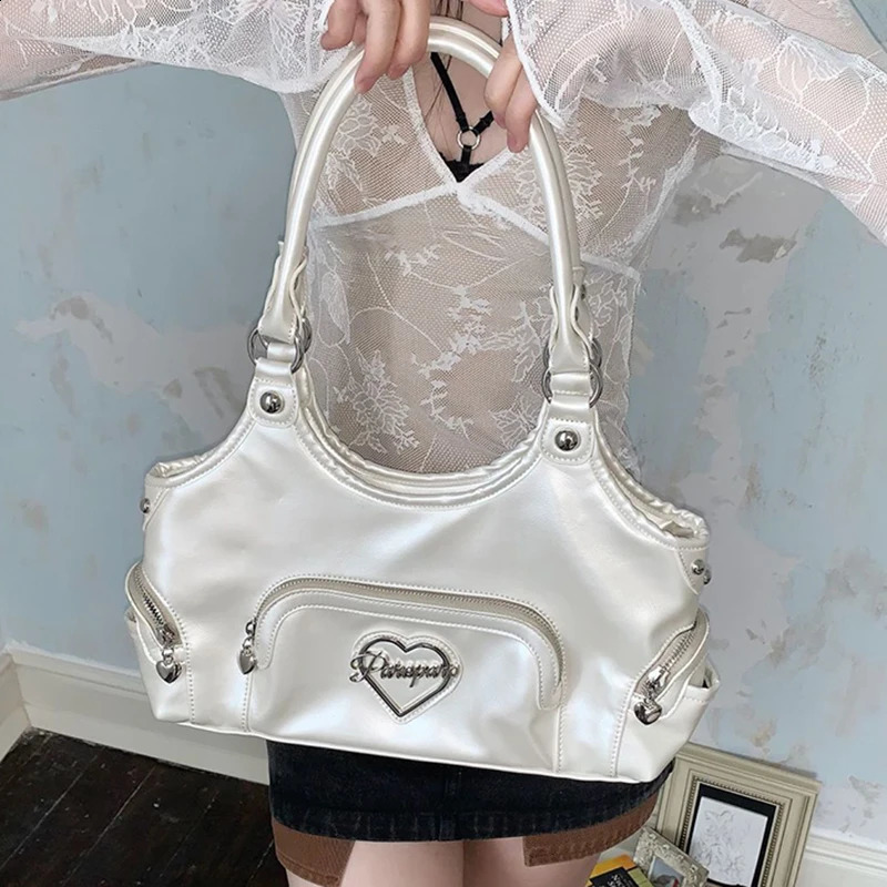 HAEX Fashion Handbag Womens Y2K Flickering PU Underwear Shoulders Bolso Mujer ner y New Shopping 241008