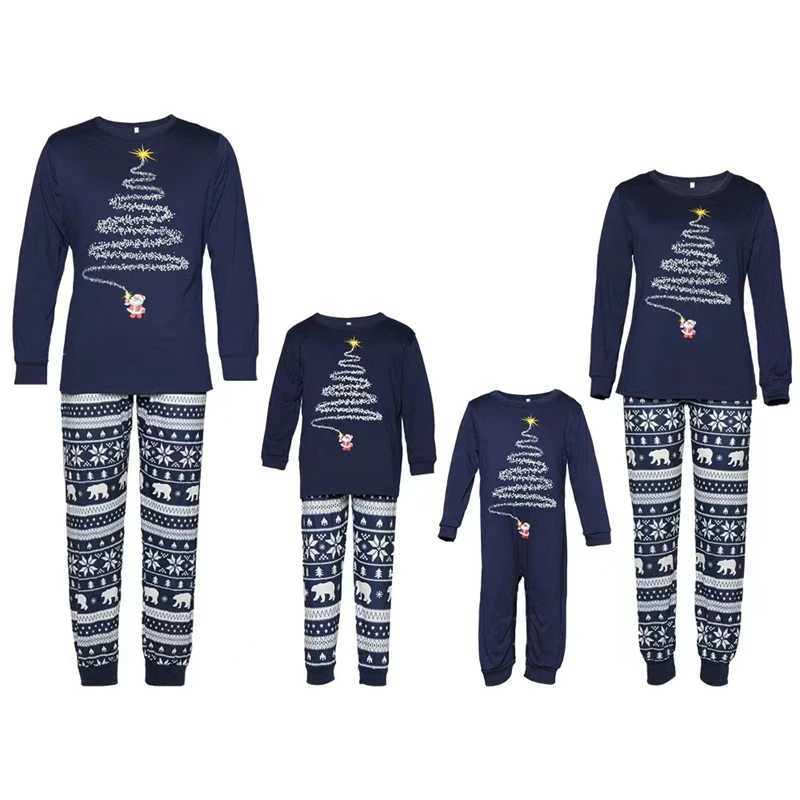 2024 Christmas Family Matching Set Polar Bear Mom and Dad Children and Baby Pajama Set Mom and Dad My Christmas Pj Clothing W241008