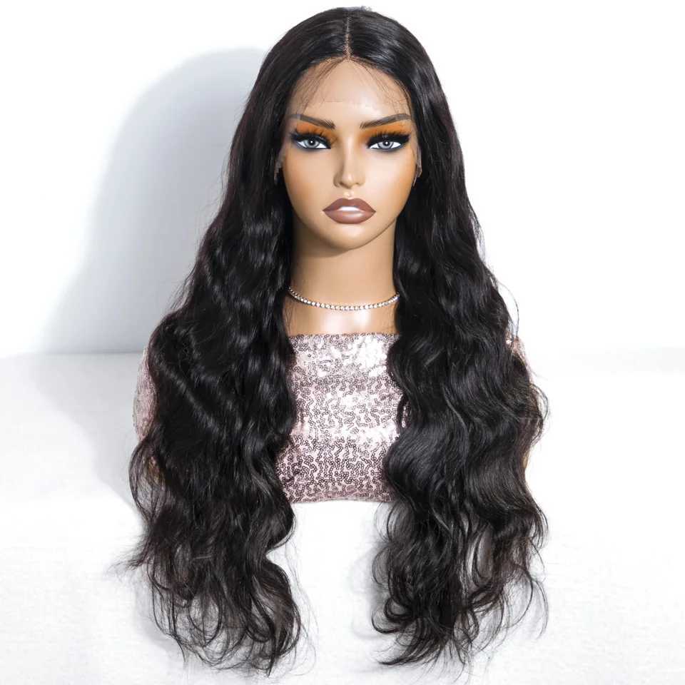 Sleek 28 Inch Hd Lace Wig 13x6x1 Human Hair Body Wave Lace Front Wig 100% Natural Brazilian Hair HD Real Lace Human Hair WigsXJ241008