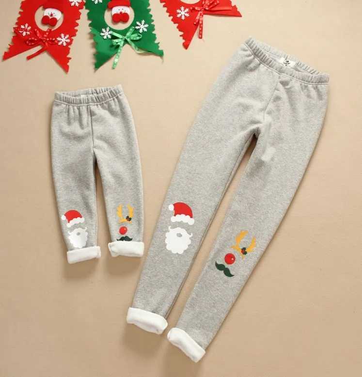 Christmas letter thick pants family matching long sleeved sportswear baby hoodie looks sweater family clothing W241008