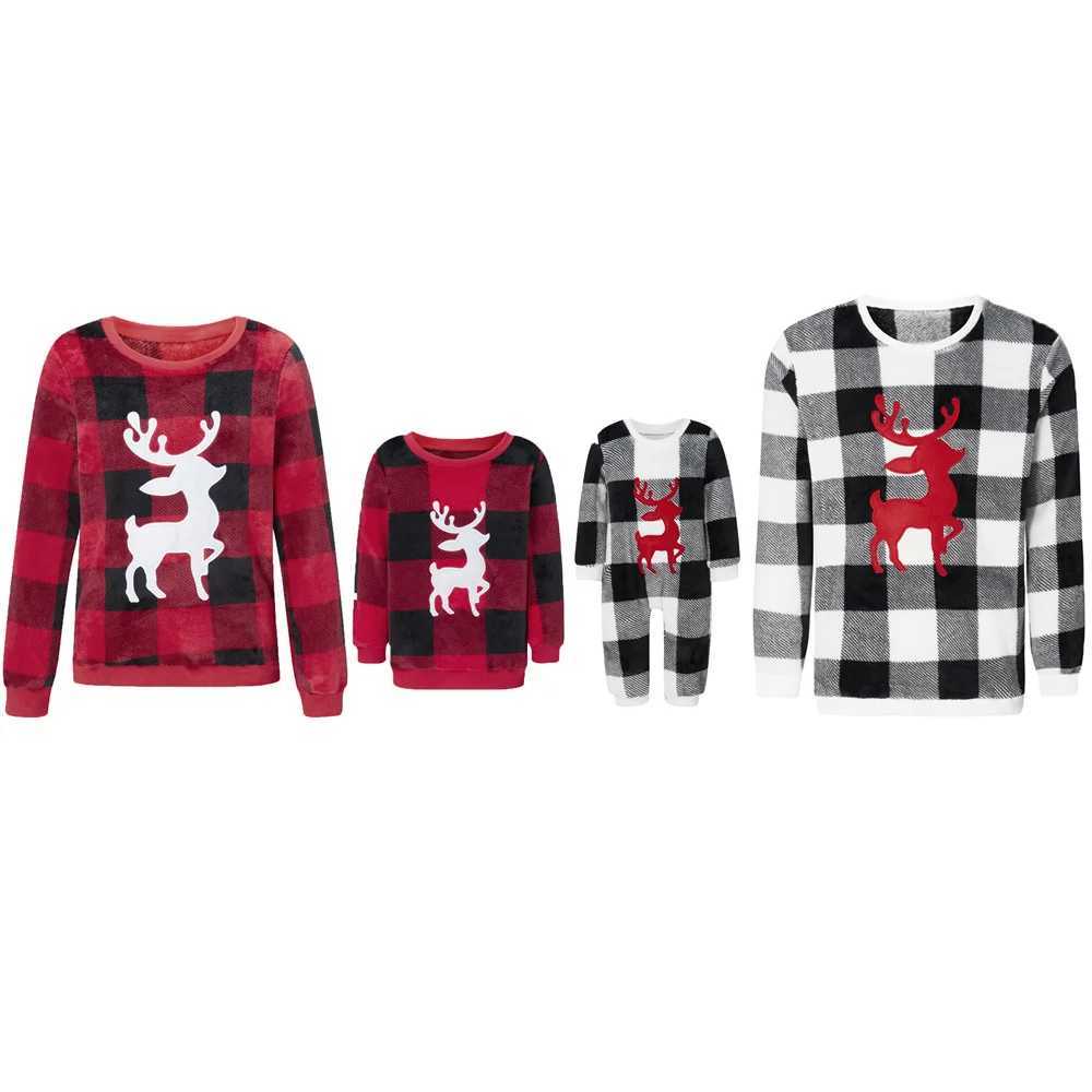 Matching knitted sweater for autumn and winter 2024 suitable for families Christmas boys long sleeved warm knit Christmas look casual top W241008