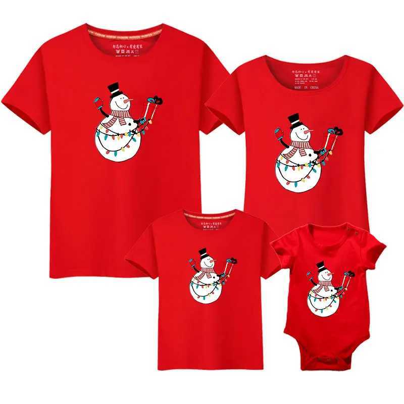 Dad Mom Baby Family Set Family Appearance Family Match Set T-shirt Mom Daughter Short Sleeve Father and Son Clothing W241008