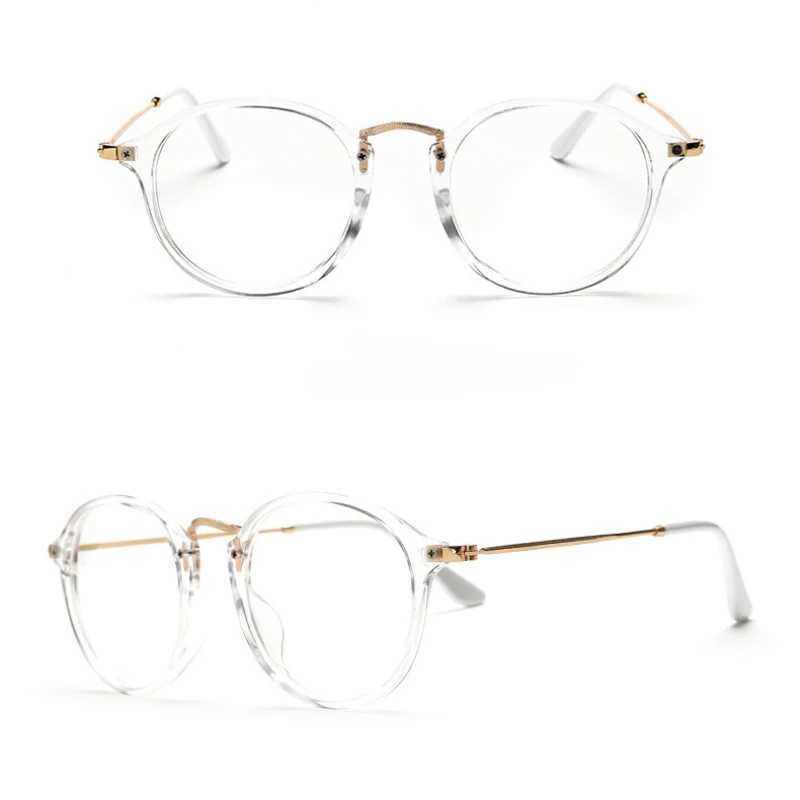 New Round Trendy Unisex Anti-radiation Spectacle Frames Women Vintage Style Men Popular Metal Clear Lens Anti-blue Glasses FrameX241008