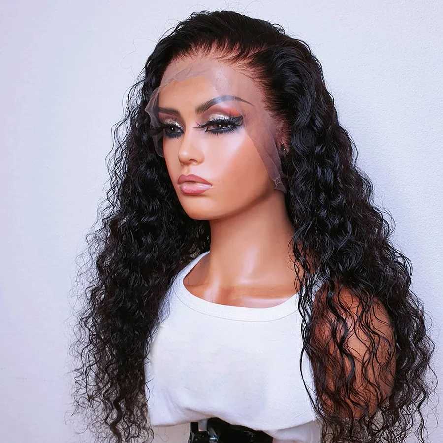 Deep Wave 13x4 Lace Wigs For Black Women Chocolate Brown Kinky Curly Lace Wig HD Transparent Curly Lace Closure Wig Glueless WigXJ241008