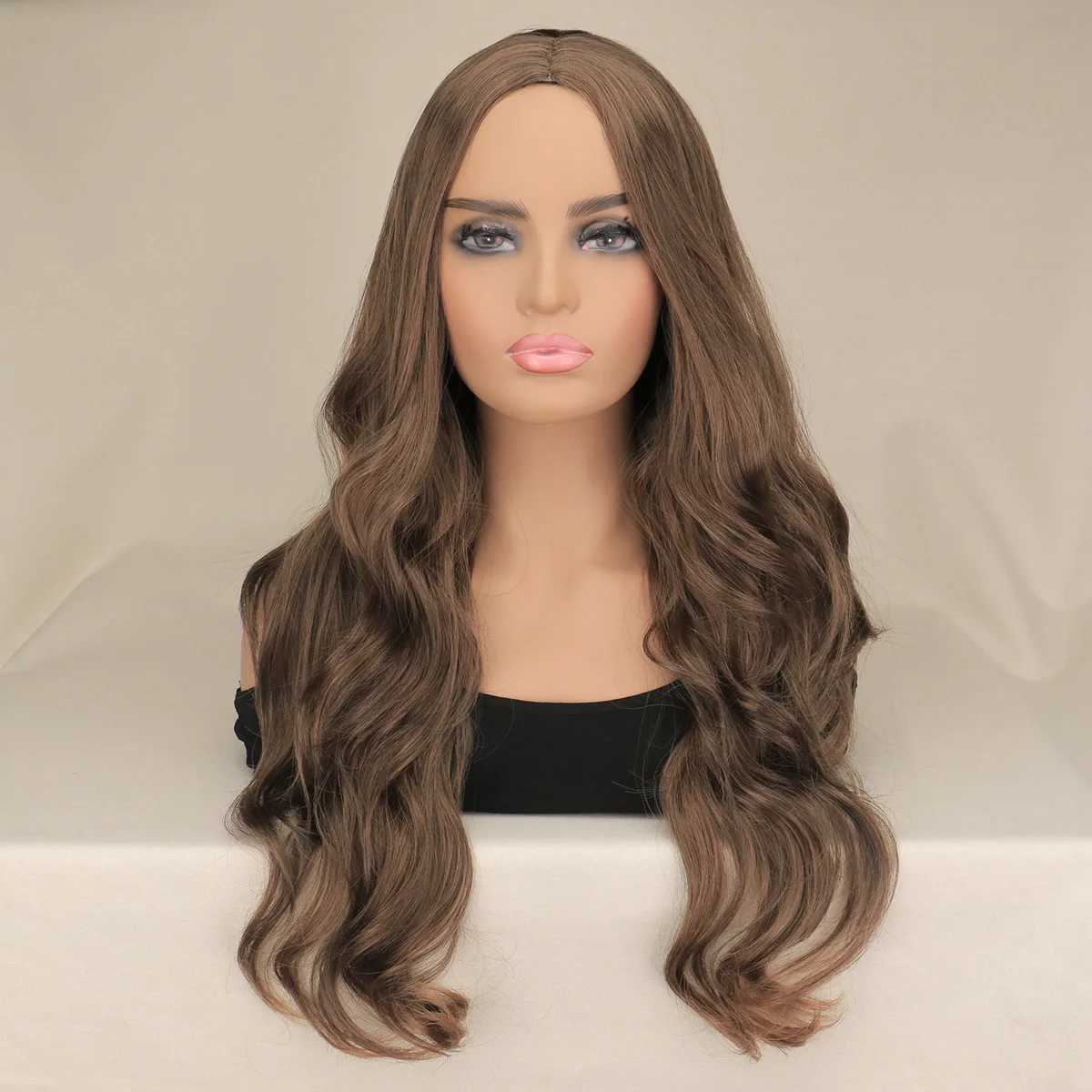 Long Black Brown Cosplay Wigs Curly Halloween Costumes Women Long Wavy Womans Color Synthetic Hairs Natural Party WigsXJ241008