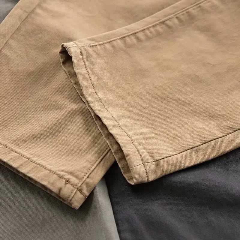 Mens casual cargo cotton pants mens pocket loose straight pants workwear brand suitable for runners mens sportswear CL241008