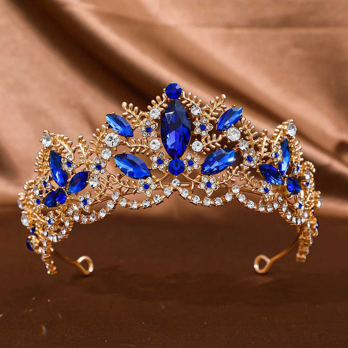 1 piece of retro Baroque headpiece luxury bridal wedding crystal queen headpiece rhinestone headband hair accessories W241007