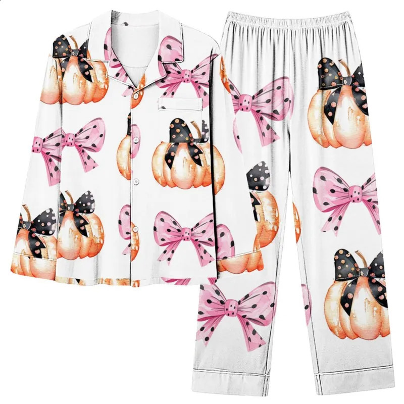 Womens twopiece set for spring summer autumn blue and floral printed womens pajamas casual loose comfortable home clothes 241008