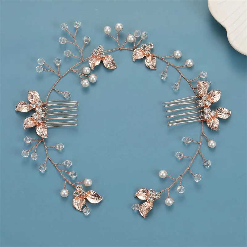 Womens flower comb hair accessories for wedding hairstyles fashionable styling for brides inserting hair clips jewelry fashionable headwear W241007