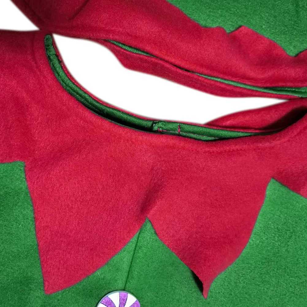 Christmas Family Costume Game Set Santa Claus Green Elf Costume Role Playing Carnival Costume Christmas Party Set Parents and Children W241008