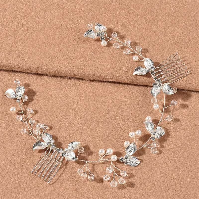 Womens flower comb hair accessories for wedding hairstyles fashionable styling for brides inserting hair clips jewelry fashionable headwear W241007