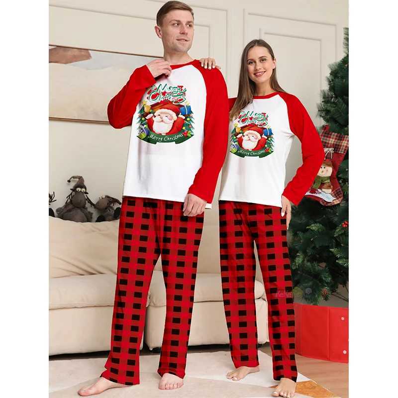 2025 Christmas Pajamas Match Family Clothing Adult Childrens News Christmas Pajama Set Baby Diapers Casual Pajamas Family Appearance W241008