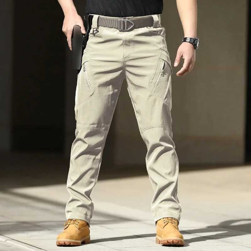 2024 New Mens Tactical Pants Multiple Pocket Elasticity Military Urban Commuter Tacitcal Trousers Men Slim Fat Cargo Pant 5XLX241008