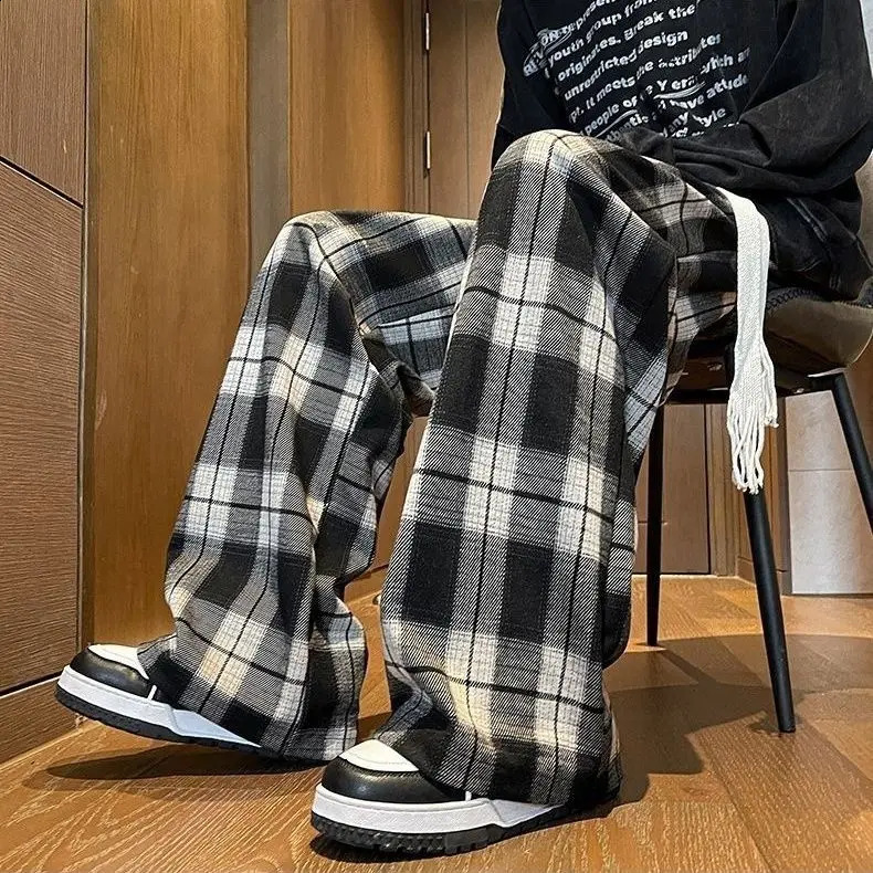 Mens 6XL summer oversized leg pocket pants casual Y2K plain pants Trouser Harajuku street wear sports pants Japan 240930