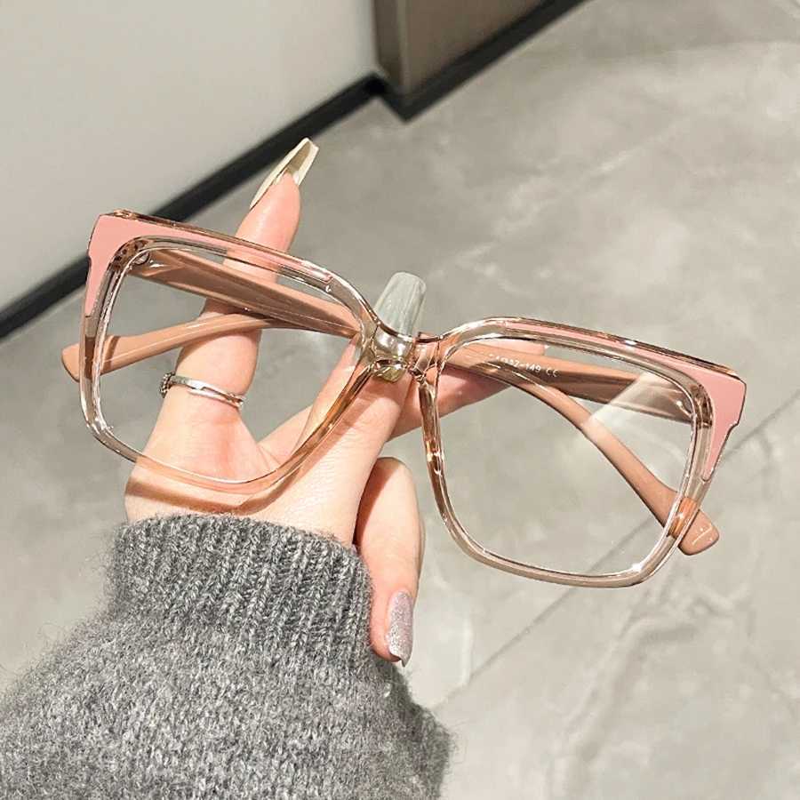 TR90 Square Optical Eyeglasses Frame Transparent Computer Glasses Women Brand Design Fashion Eyewear Ladies Luxury Eye GlassesX241008
