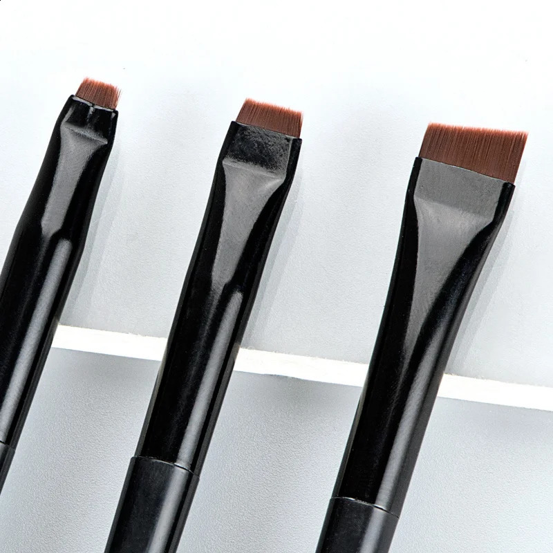 Karsyngirl 3 pieces/set blade eyeliner brush eyeliner brush portable flat fine eyeliner brush contour makeup brush makeup tool 241008