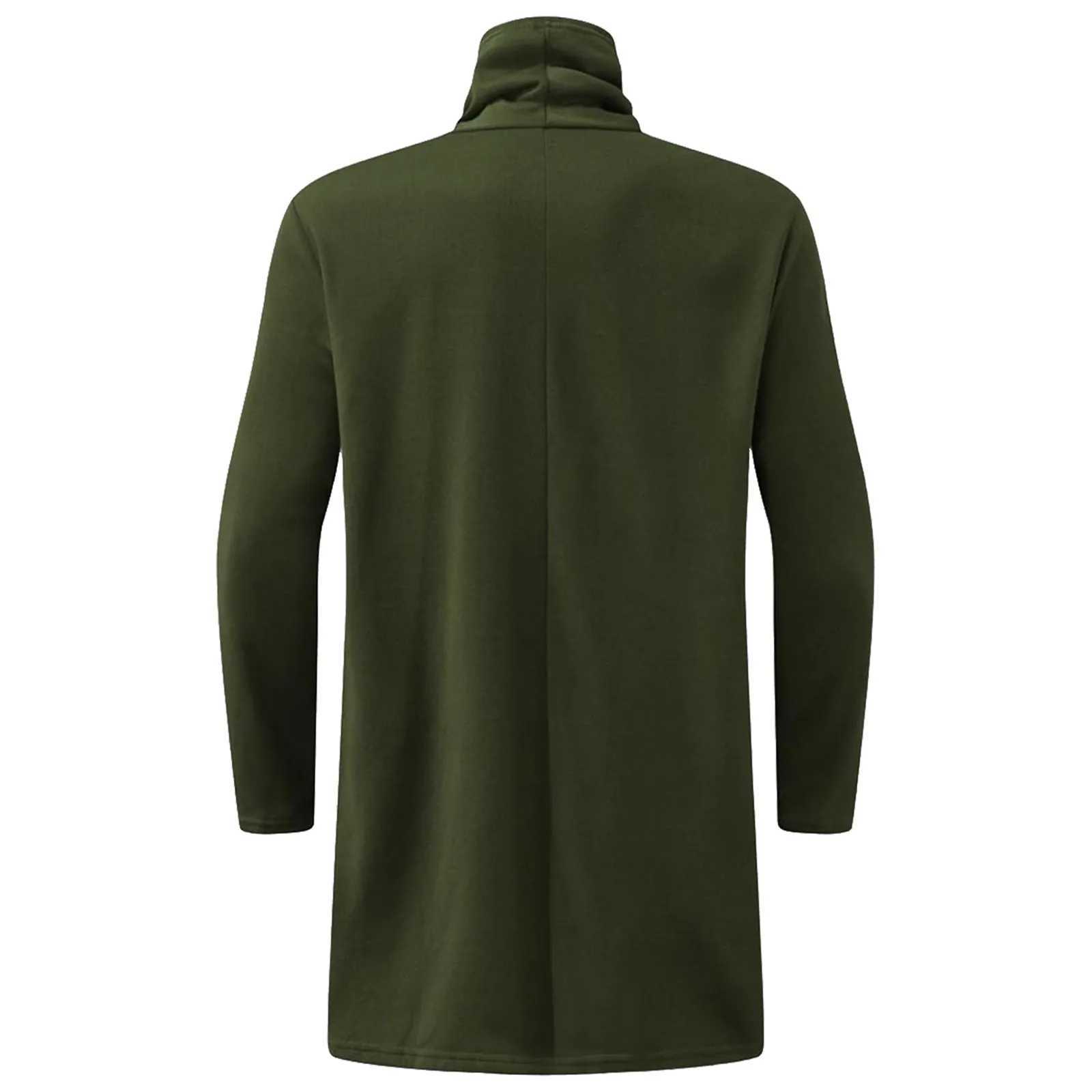 Mens cape jacket street style high solid color long sleeved fashionable punk irregular windshield mens casual personalized jacket W241007