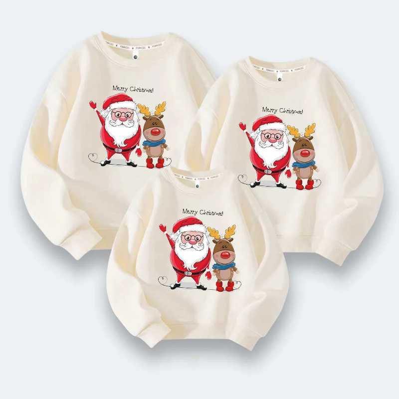 Christmas Family Sweater and Deer Jersey De Navidad Para to Da La Family Mother and Daughter Matching Clothing Family Clothing W241008