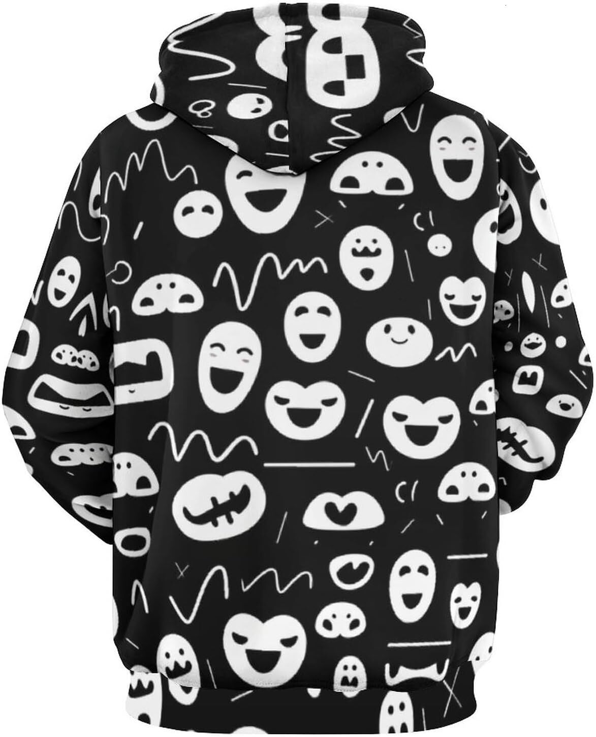 Hoodie for Mens Womens Unisex Hippie Smiling Face Hoodies Novelty Printed Hooded Funny Hoodie Graphic Hoodies sweatshirt cool