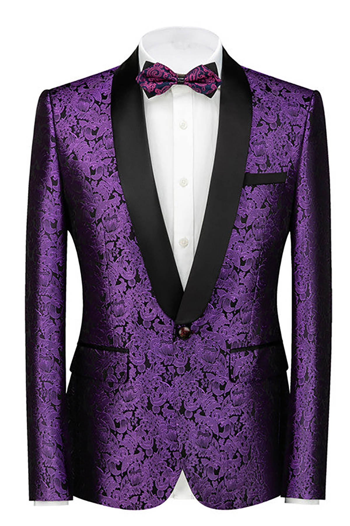 Slim Fit Men Suits Two Pieces Set Jacket And Pants Shawl Lapel Wedding Tuxedos Luxury One Button Business Formal Groom Wear