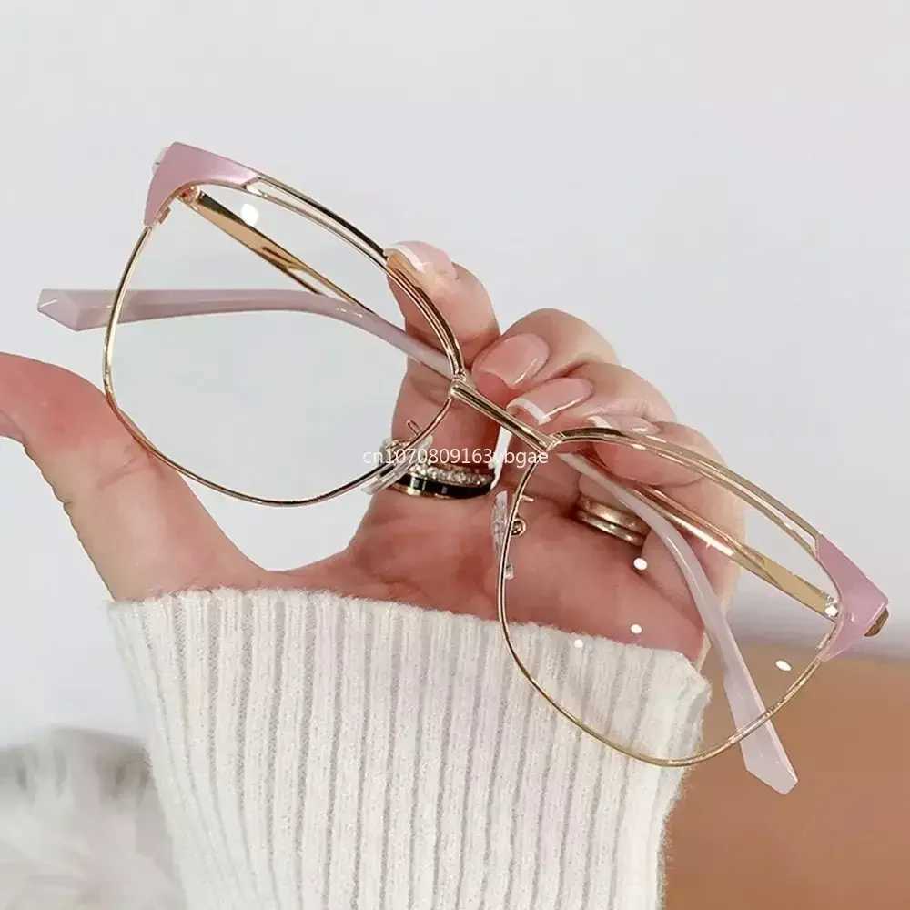 Blue Ray Blocking Anti-Blue Light Glasses Vintage Ultralight Eye Protection Frame Eyewear Metal Computer Goggles Men WomenX241008