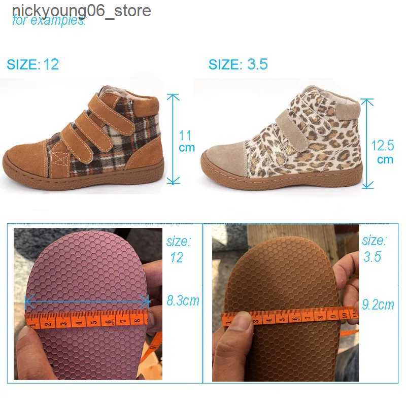Boots PEKNY BOSA kids shoes leather boots barefoot shoes kids girl boots soft bottom stiching sole sneakers for boys size 25-35 L240910