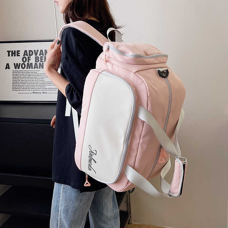 Sports fitness bag women with multifunctional shoe compartment, swimming and yoga bag, large capacity leisure travel backpack for men 241015