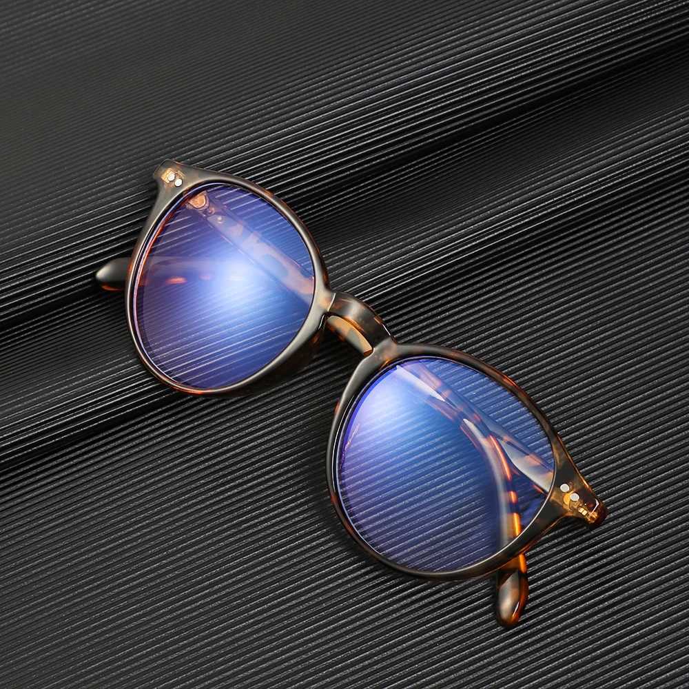 Anti Blue Light Glasses Retro Ultralight Round Frame For Women Men Optical Spectacles Blocking Gaming Filter GlassesX241008