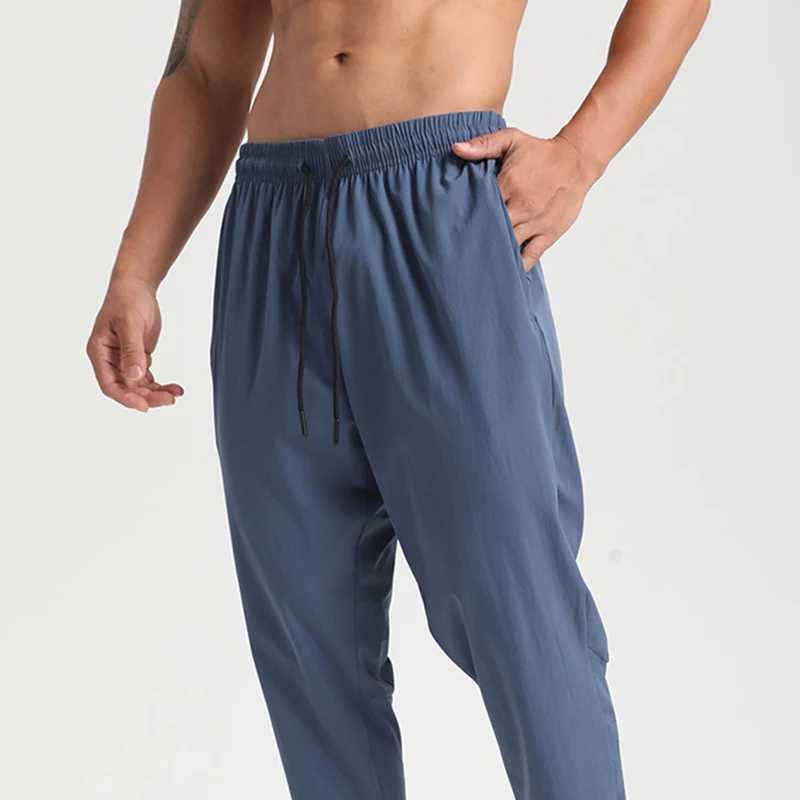 Men Gym Jogging Sport Pants Thin Loose Quick-Dry Long Exercise Clothing Zipper Pockets Training Bodybuilding Trouser MarathonX241008