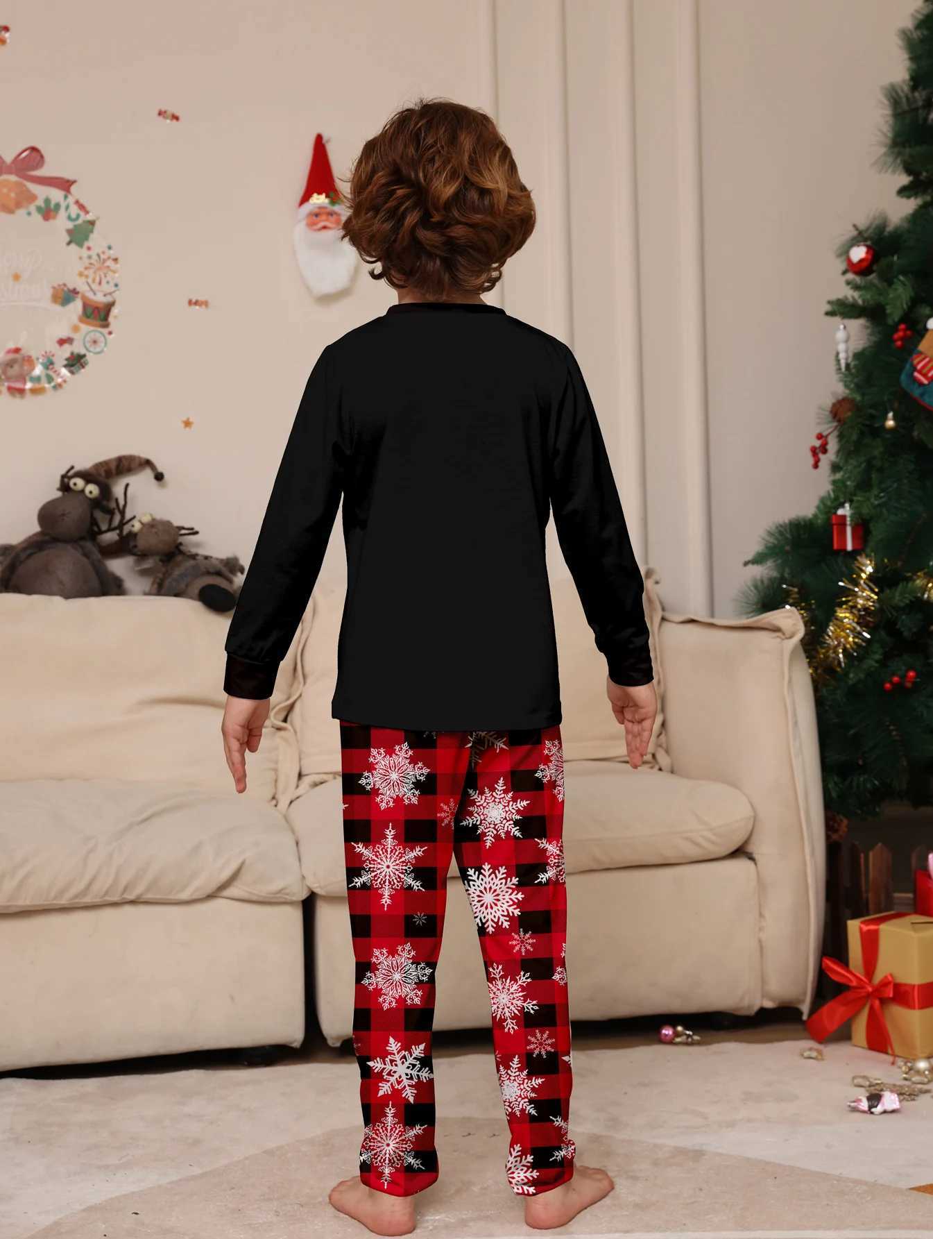 2024 Baby Boys and Girls Winter Clothing Mother and Daughter Dad Pajama Printing Pajama Set Family Christmas Match Set W241008