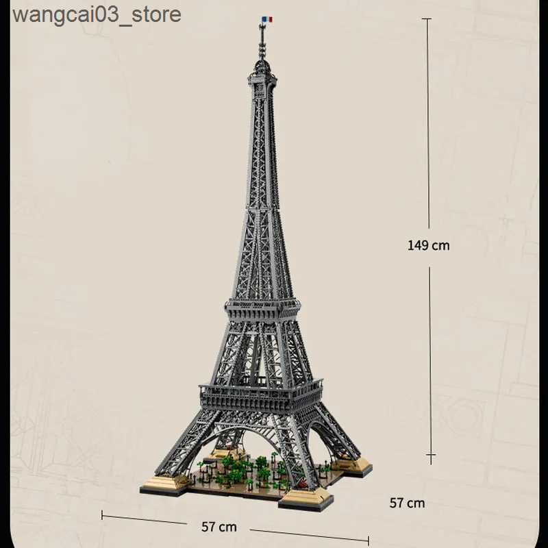 Architecture/DIY House 10001 Pcs Large Eiffel Tower Building Blocks Bricks Kids Birthday Christmas Gifts Toy Compatible 10307 10181 17002 In Stock L24
