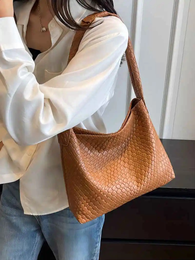 CGCBAG Simple ner y Handbag Womens Beer Capacity Shopping Shoulder Bag Fashion High Quality PU Leather 241008