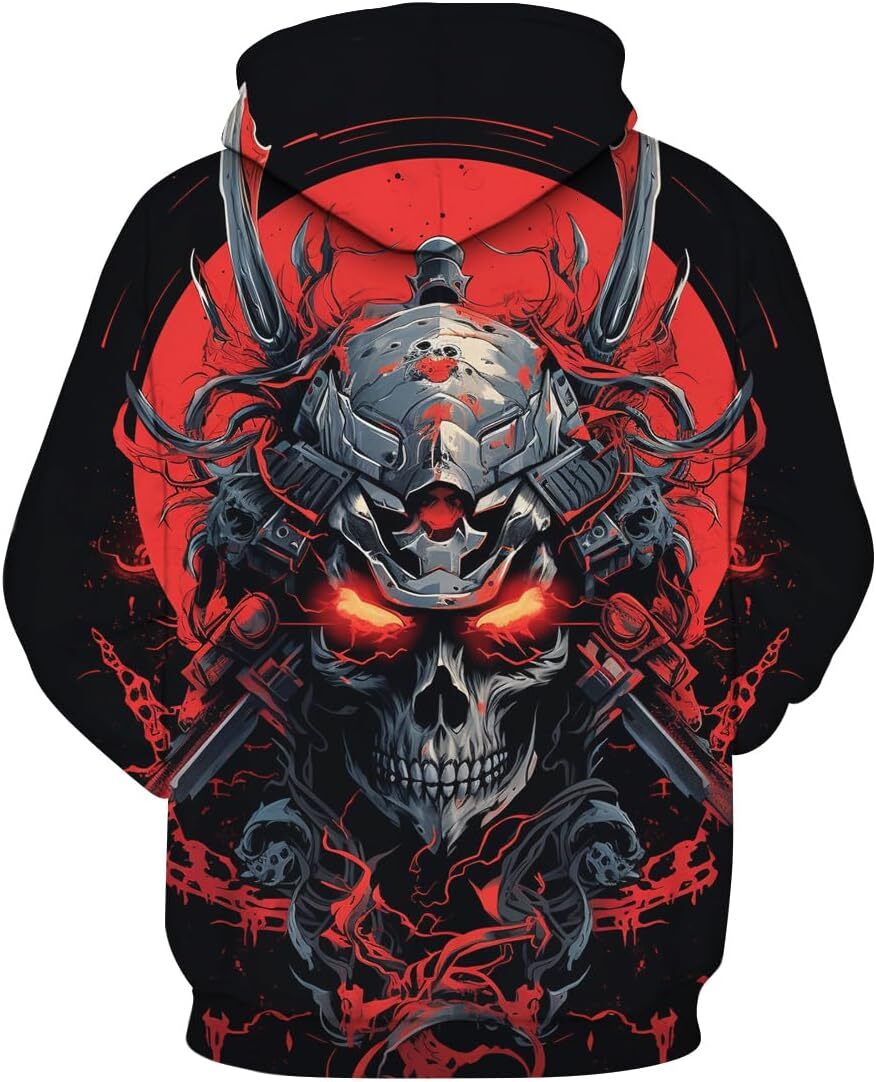 Hoodie for Mens Womens Japanese Samurai Hooded Pullover 3D Printed Novelty Casual Sportswear Hoodies For Men Graphic Hoodies sweatshirt
