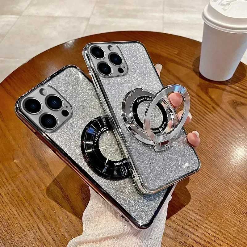 Luxury Case Gradient Glitter Stand Case for iPhone 16 16Pro 16Plus 16ProMax 14 13 12 11 Pro Max 15 Plus 11Pro 12 15 Promax Soft Cover Z241008