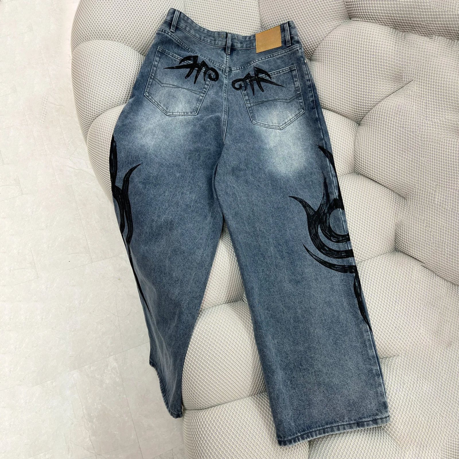NIGO Mens SpringSummer Fashion Retro Graffiti Wash Trend Jeans Straight Wide Leg Pants Ngvp #nigo9124 240929