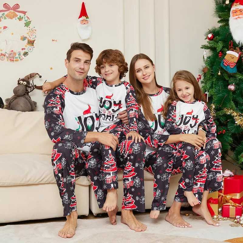 Christmas Pajama Set Family Matching Clothing Adult and Childrens Pajama Printed Top+Pants Christmas Pajama Baby Boys and Girls jumpsuit W241008